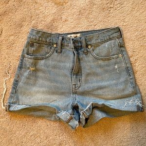 Madewell high rise denim shorts
